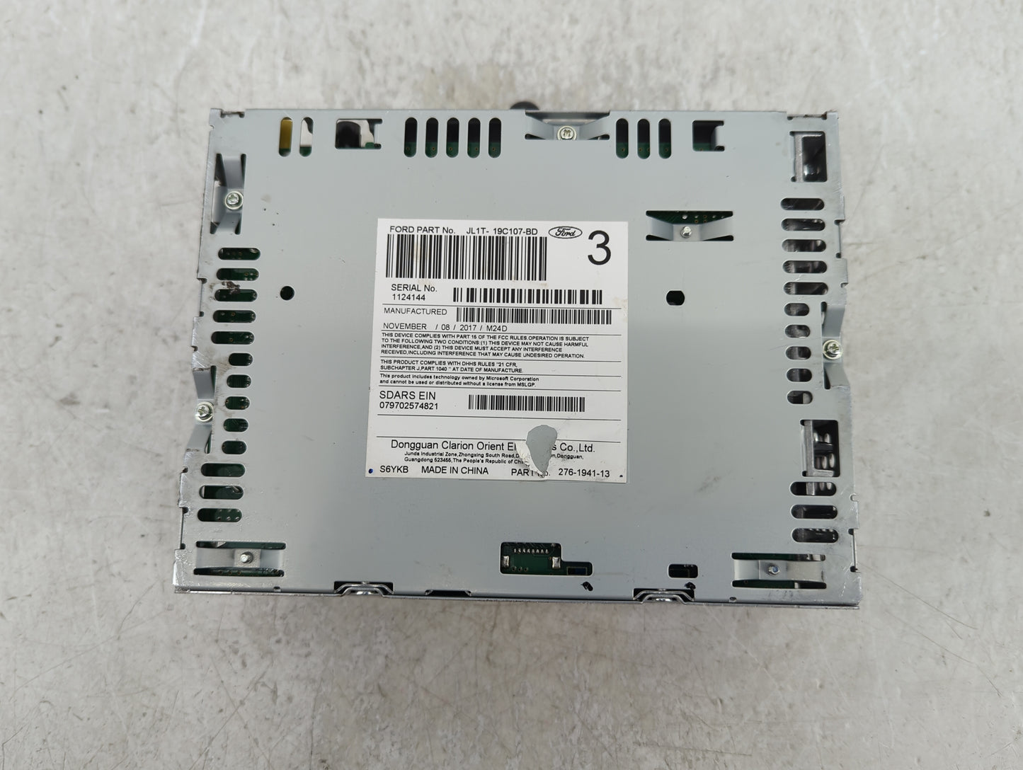 2018-2021 Ford Expedition Radio AM FM Cd Player Receiver Replacement P/N:JL1T-19C107-BD Fits Fits 2018 2019 2020 2021 OEM Us