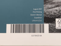 2018 Ford Expedition Owners Manual Book Guide P/N:JL1J 19A321 AA OEM Used Auto Parts - Oemusedautoparts1.com