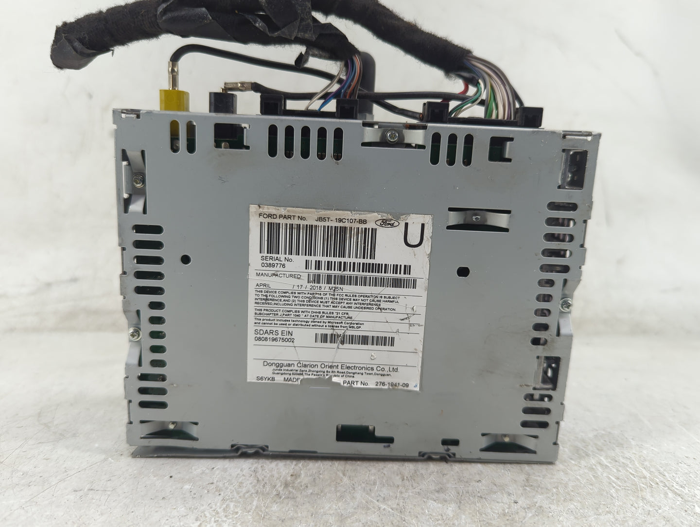 2018 Ford Explorer Radio AM FM Cd Player Receiver Replacement P/N:JB5T-19C107-BB Fits OEM Used Auto Parts - Oemusedautoparts