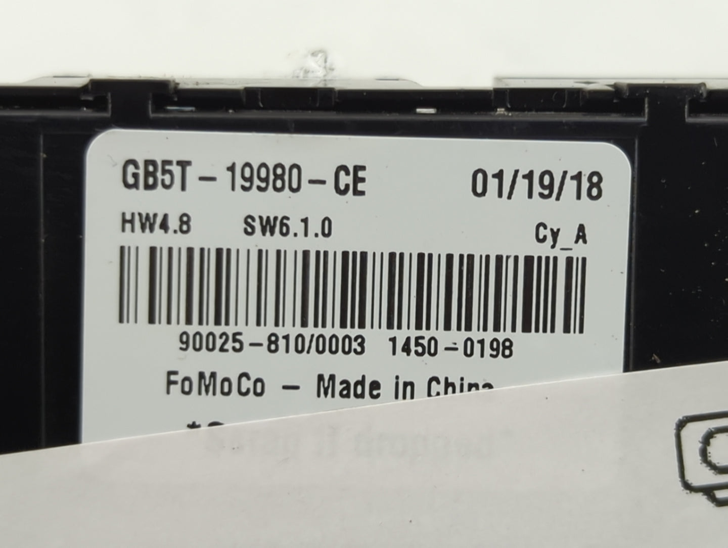 2018 Ford Explorer Climate Control Module Temperature AC/Heater Replacement P/N:GB5T-19980-CE Fits OEM Used Auto Parts - Oem