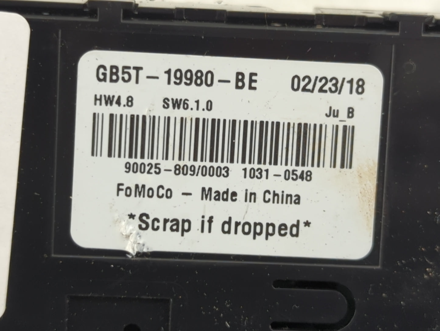 2018 Ford Explorer Climate Control Module Temperature AC/Heater Replacement P/N:GB5T-19980-BE Fits OEM Used Auto Parts - Oem