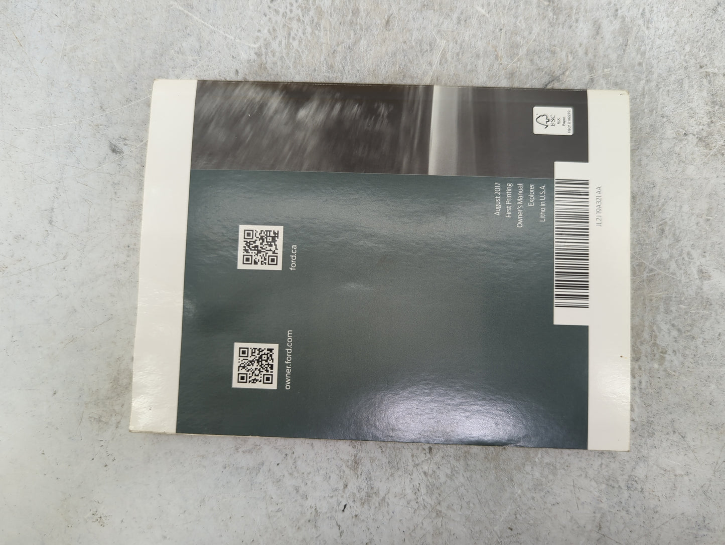 2018 Ford Explorer Owners Manual Book Guide P/N:JL2J19A321AA OEM Used Auto Parts - Oemusedautoparts1.com