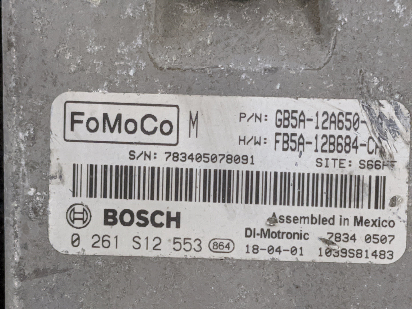 2016-2019 Ford Explorer PCM Engine Control Computer ECU ECM PCU OEM P/N:GB5A-12A650 FB5A-12B684-CA Fits OEM Used Auto Parts 