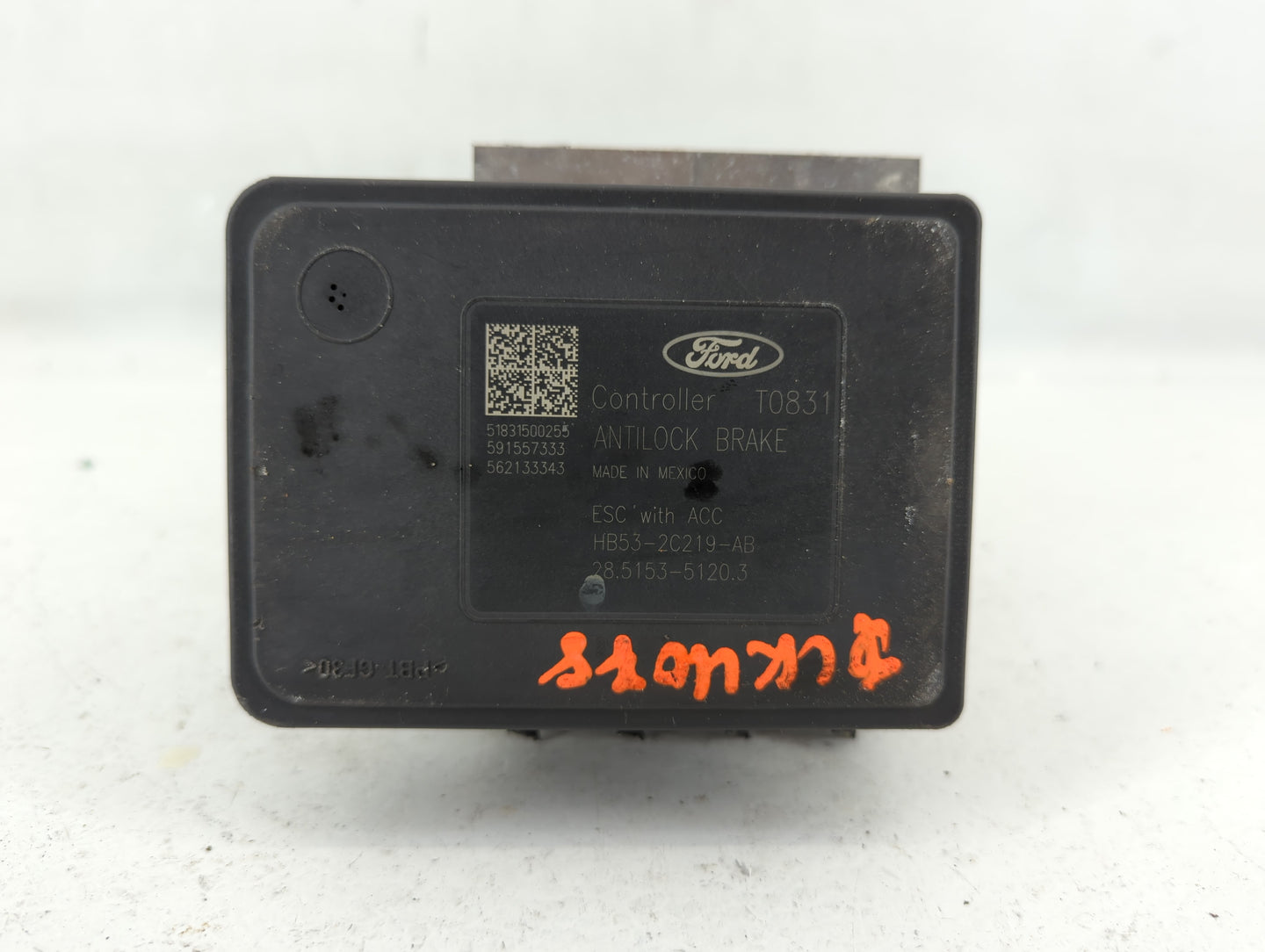 2018 Ford Explorer ABS Pump Control Module Replacement P/N:HB53-2C405-AC Fits OEM Used Auto Parts - Oemusedautoparts1.com