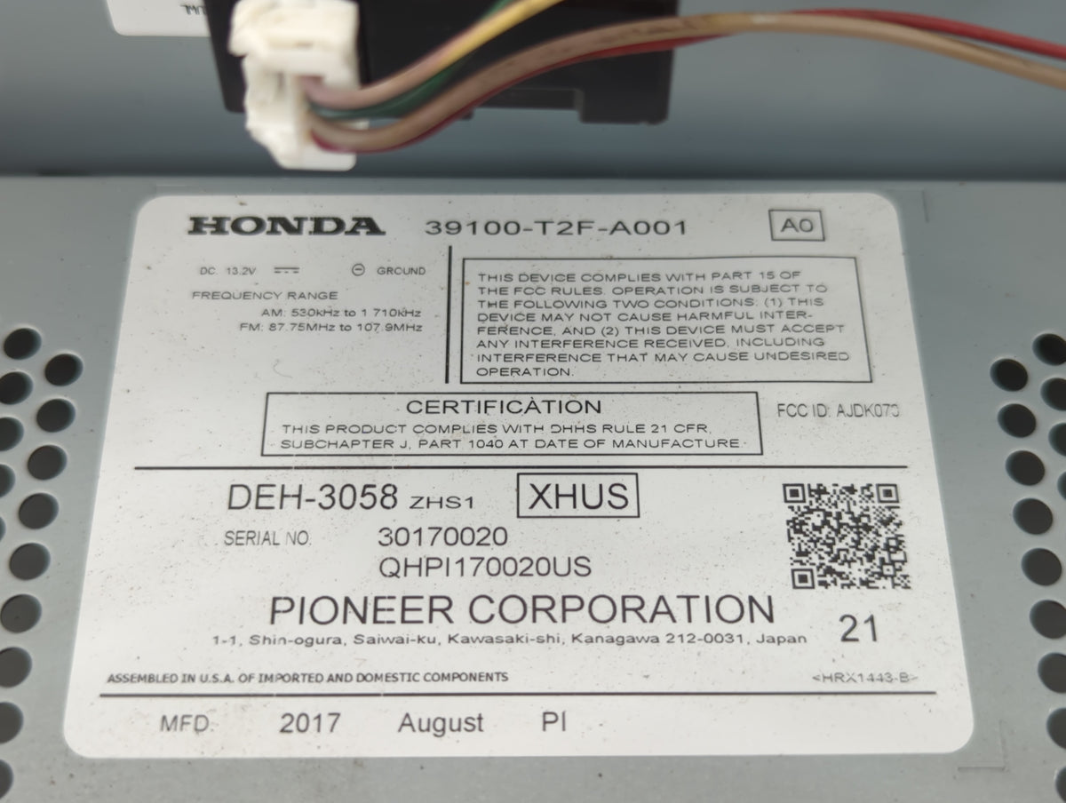 2016-2018 Ford Explorer Am Fm Cd Player Radio Receiver 591604 - Oemusedautoparts1.com