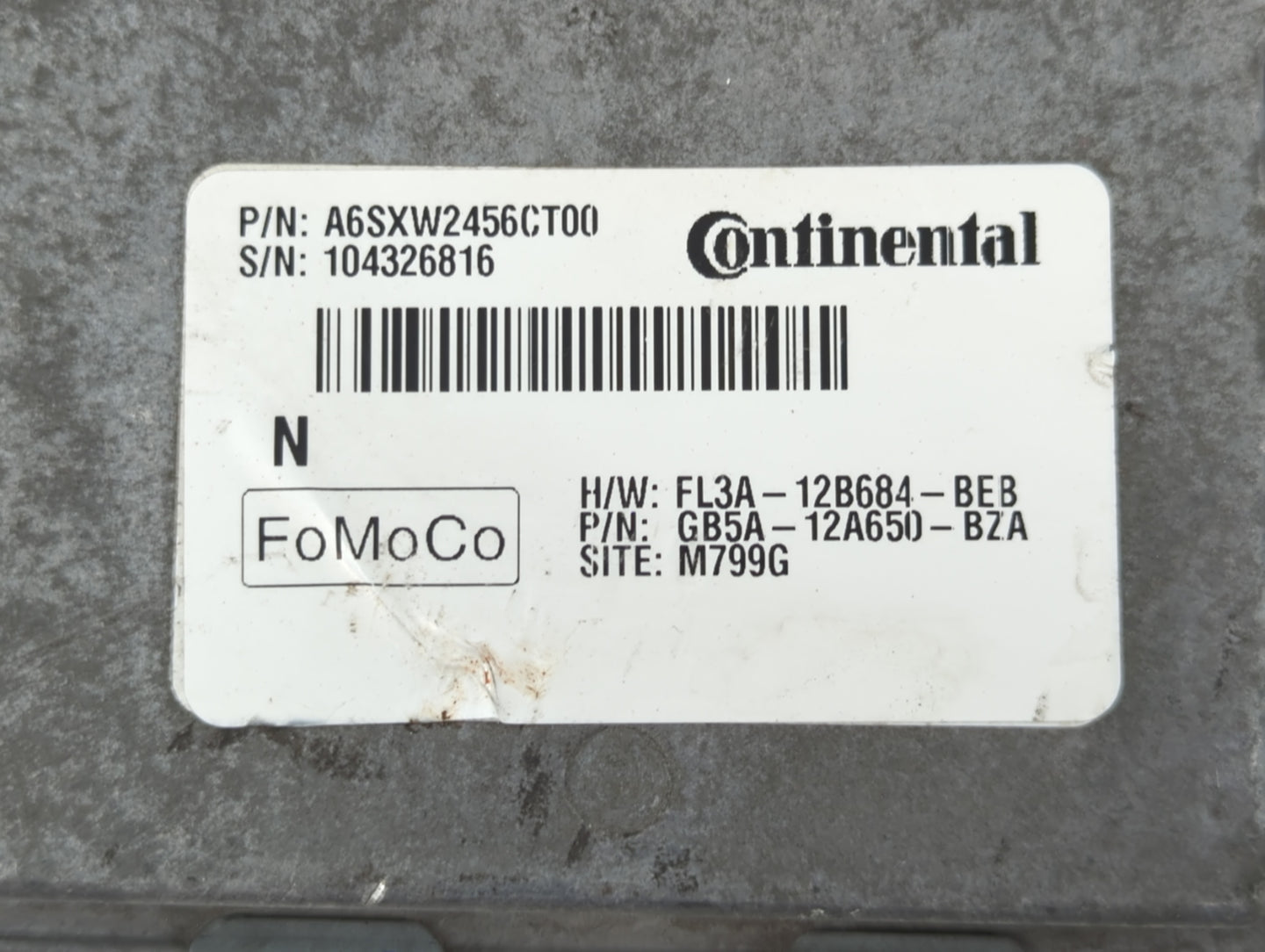 2016-2019 Ford Explorer PCM Engine Control Computer ECU ECM PCU OEM P/N:GB5A-12A650-BZA A6SXW2456DT00 Fits OEM Used Auto Par