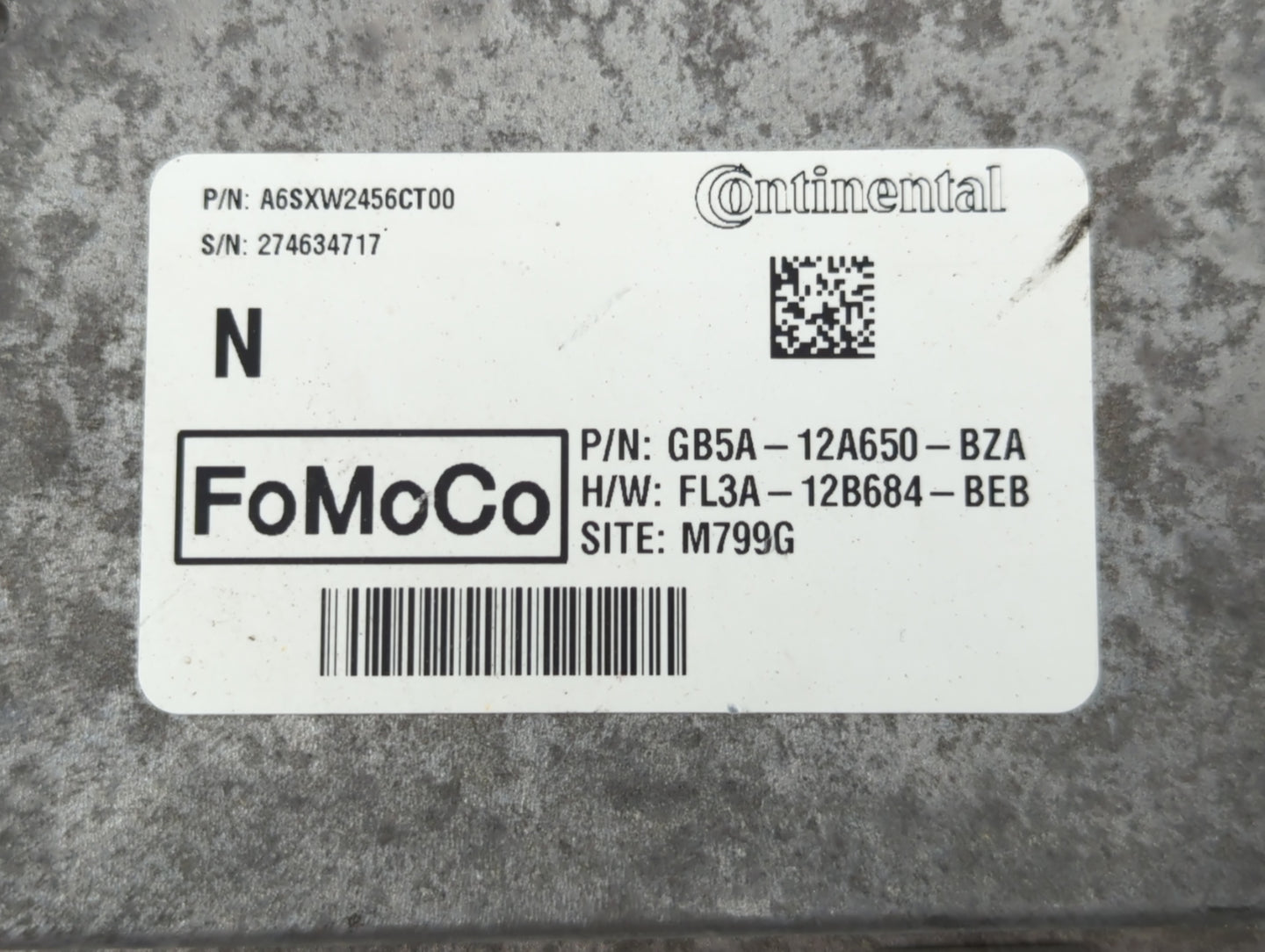 2016-2019 Ford Explorer PCM Engine Control Computer ECU ECM PCU OEM P/N:GB5A-12A650-BZA A6SXW2456DT00 Fits OEM Used Auto Par