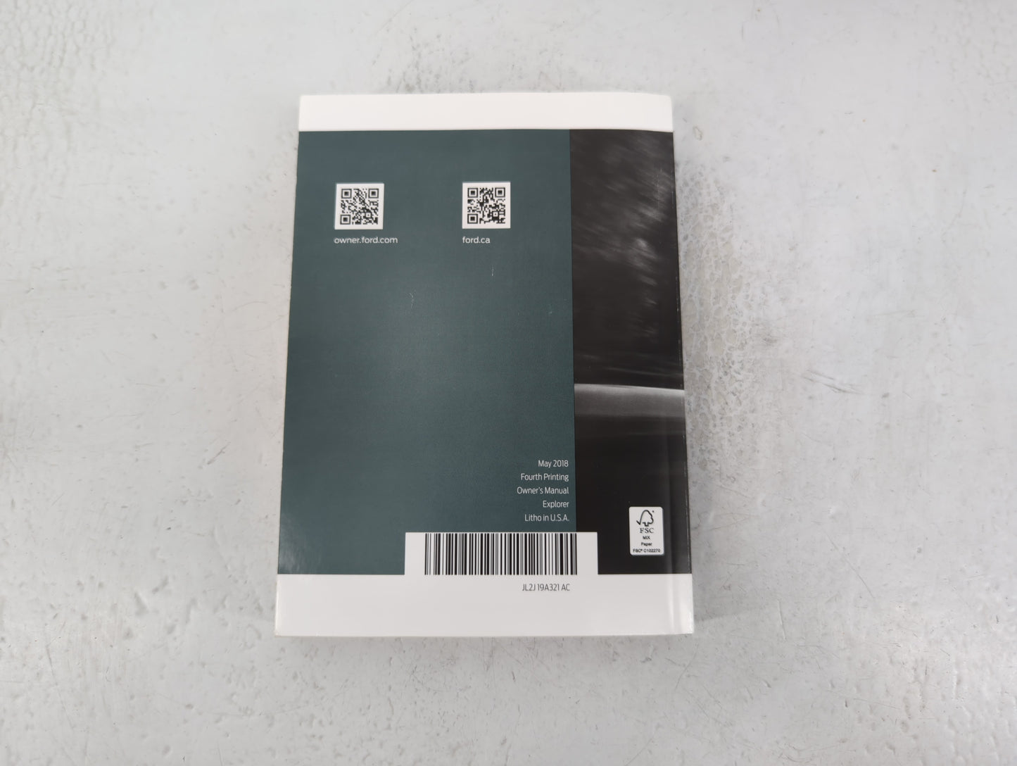 2018 Ford Explorer Owners Manual Book Guide P/N:JL2J 19A321 AC OEM Used Auto Parts - Oemusedautoparts1.com