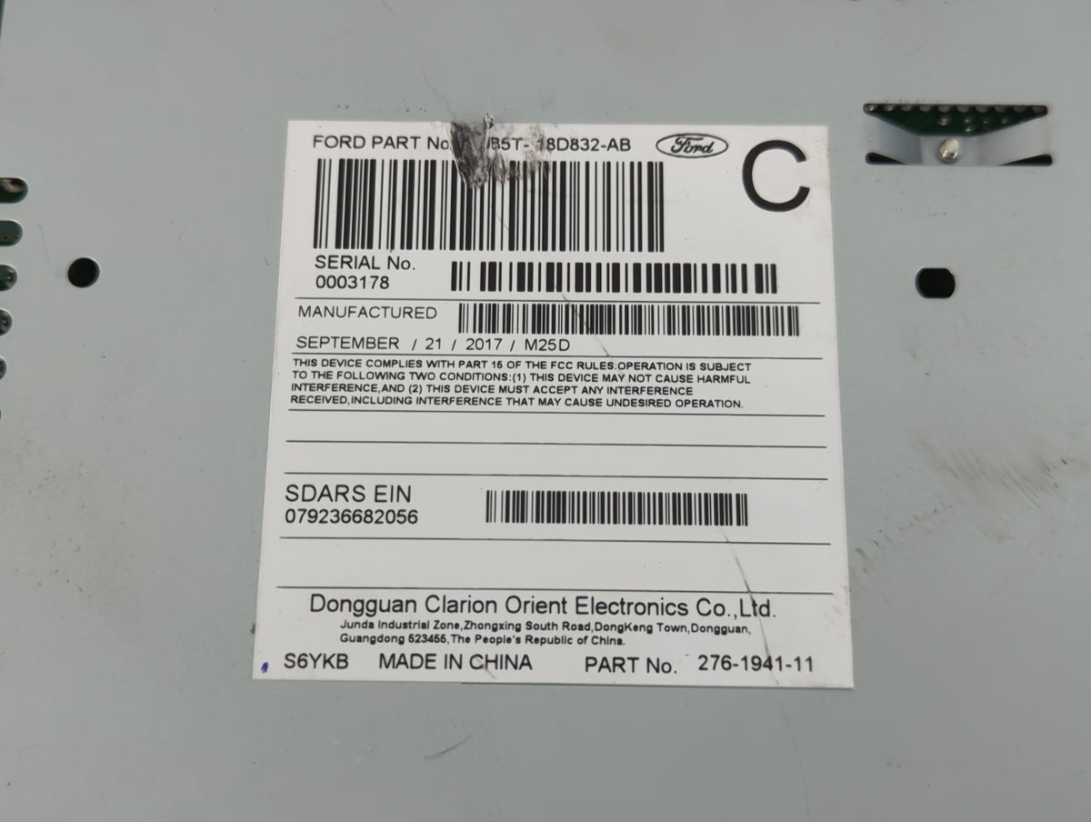 2016-2018 Ford Explorer Am Fm Cd Player Radio Receiver 761333 - Oemusedautoparts1.com
