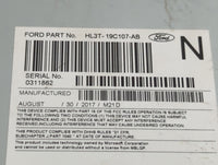 2017-2018 Ford F-150 Radio AM FM Cd Player Receiver Replacement P/N:HL3T-19C107-AB Fits Fits 2017 2018 OEM Used Auto Parts -