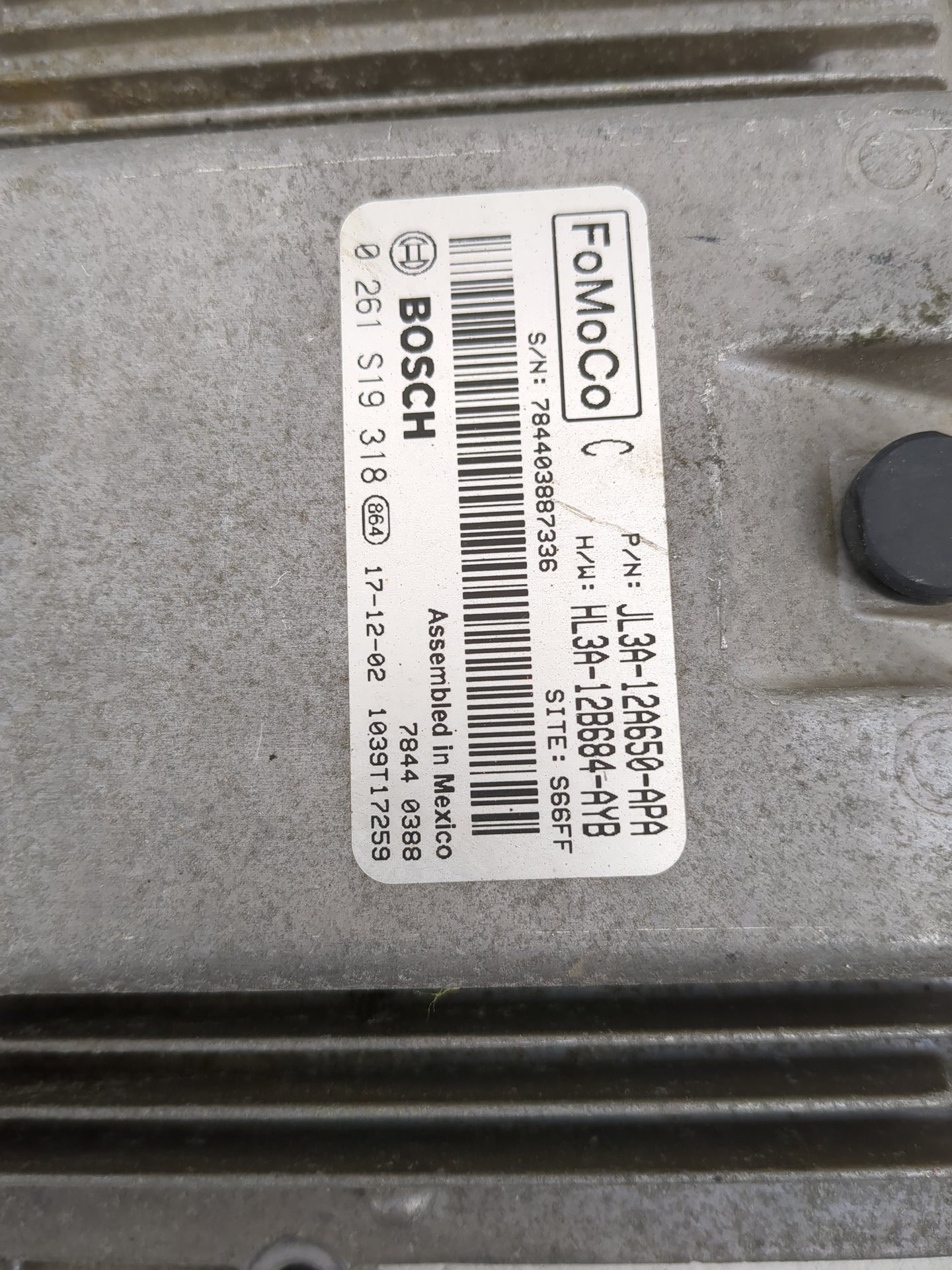 2018-2020 Ford F-150 PCM Engine Control Computer ECU ECM PCU OEM P/N:JL3A-12A650-APA 0 261 S19 318 Fits Fits 2018 2019 2020 