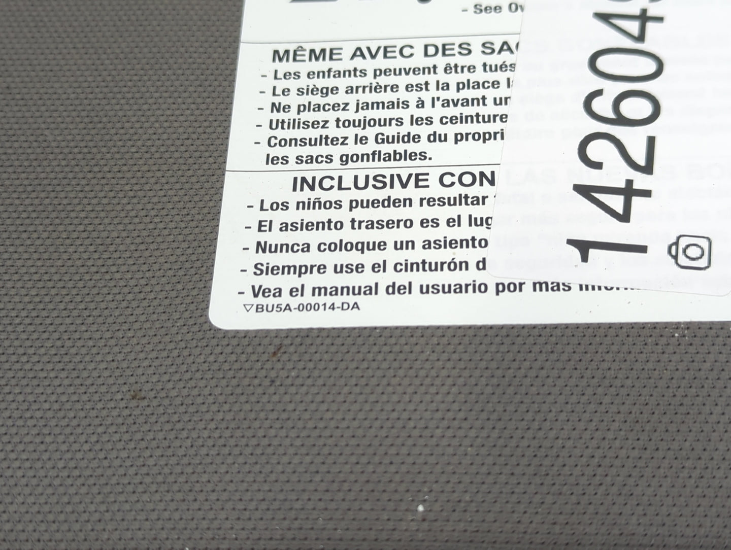 2018-2020 Ford F-150 Sun Visor Shade Replacement Passenger Right Mirror Fits Fits 2018 2019 2020 OEM Used Auto Parts - Oemus