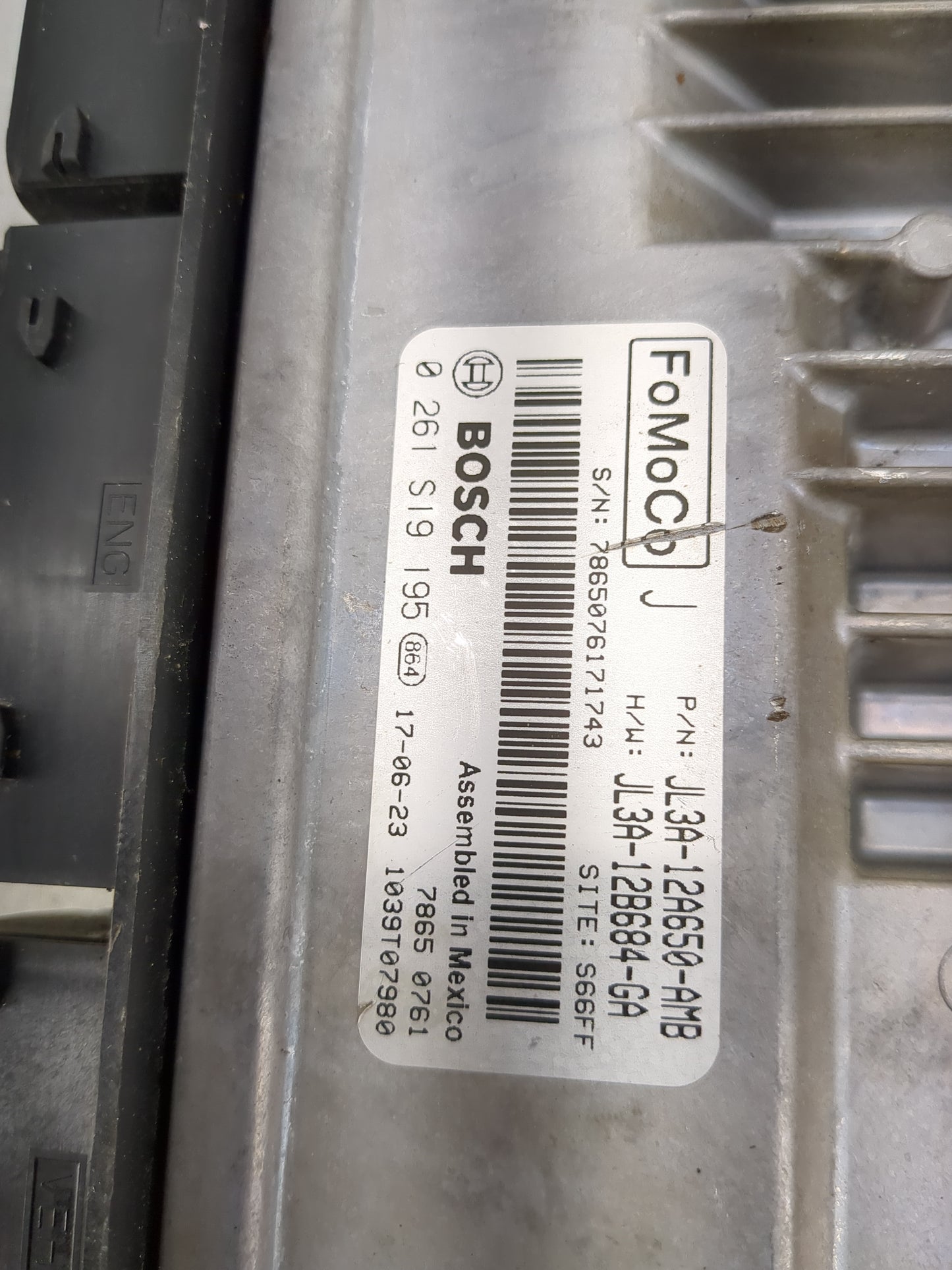 2018-2020 Ford F-150 PCM Engine Control Computer ECU ECM PCU OEM P/N:JL3A-12A650-AMB 0 261 S19 195 Fits Fits 2018 2019 2020 