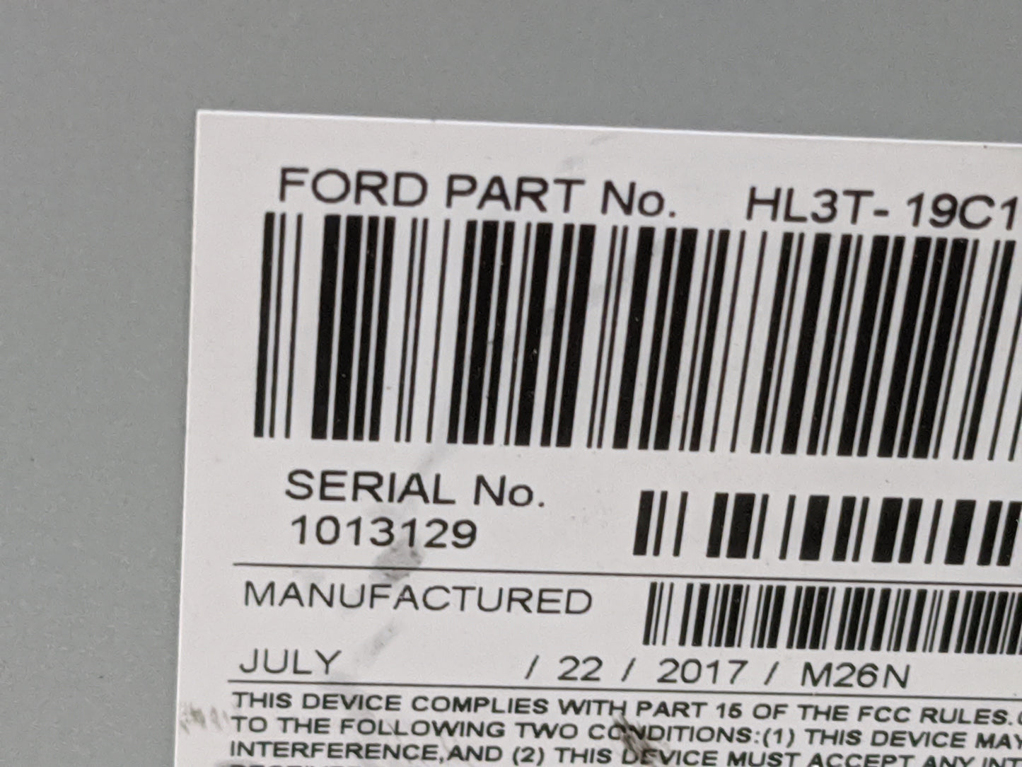 2017-2018 Ford F-150 Radio AM FM Cd Player Receiver Replacement P/N:PU-3640P-E HL3T-19C107-BC, 276-1826-61 Fits Fits 2017 20