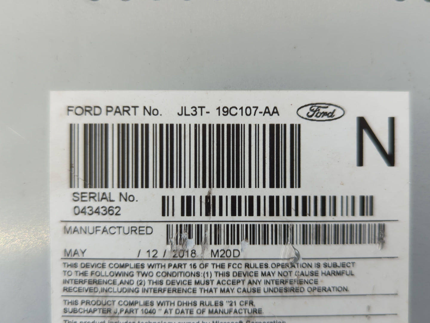 2018-2018 Ford F-150 Am Fm Cd Player Radio Receiver - Oemusedautoparts1.com