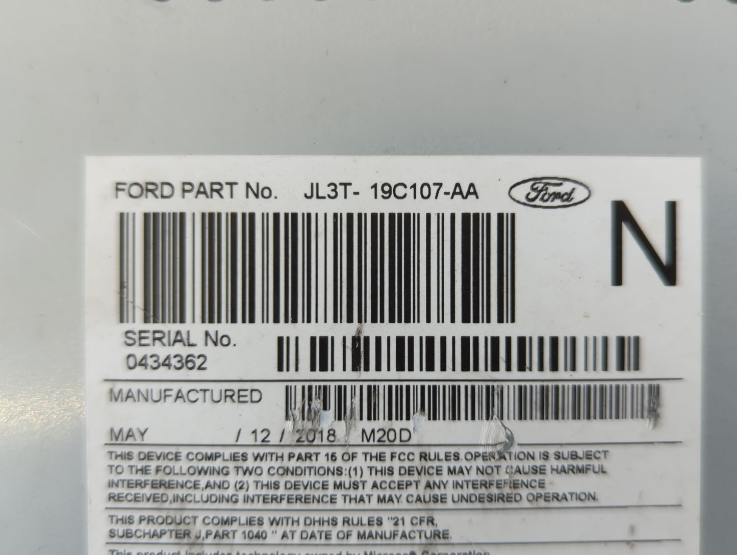 2018-2018 Ford F-150 Am Fm Cd Player Radio Receiver - Oemusedautoparts1.com