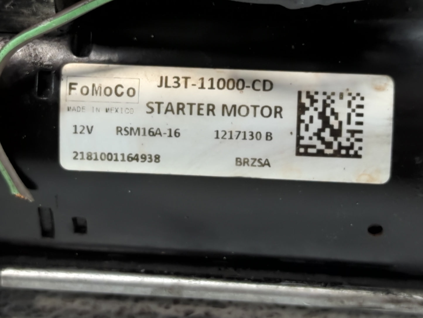 2018-2020 Ford F-150 Car Starter Motor Solenoid OEM P/N:JL3T-11000-CD Fits Fits 2018 2019 2020 OEM Used Auto Parts - Oemused