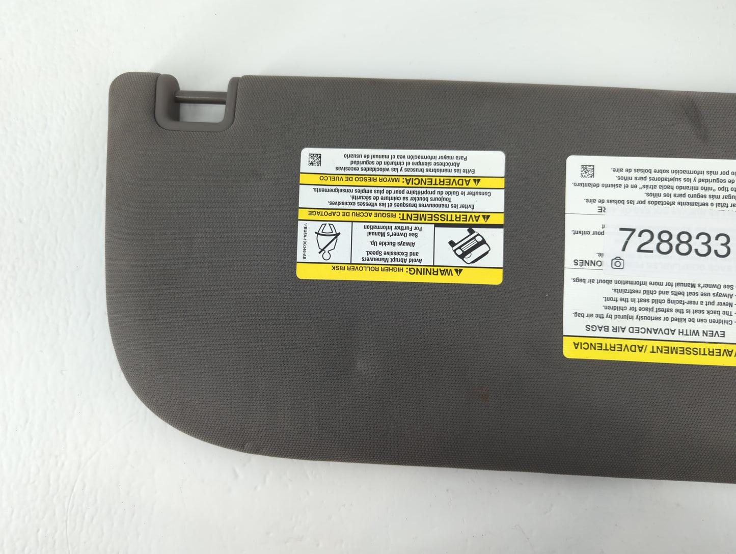 2018-2020 Ford F-150 Sun Visor Shade Replacement Passenger Right Mirror Fits Fits 2018 2019 2020 OEM Used Auto Parts - Oemus