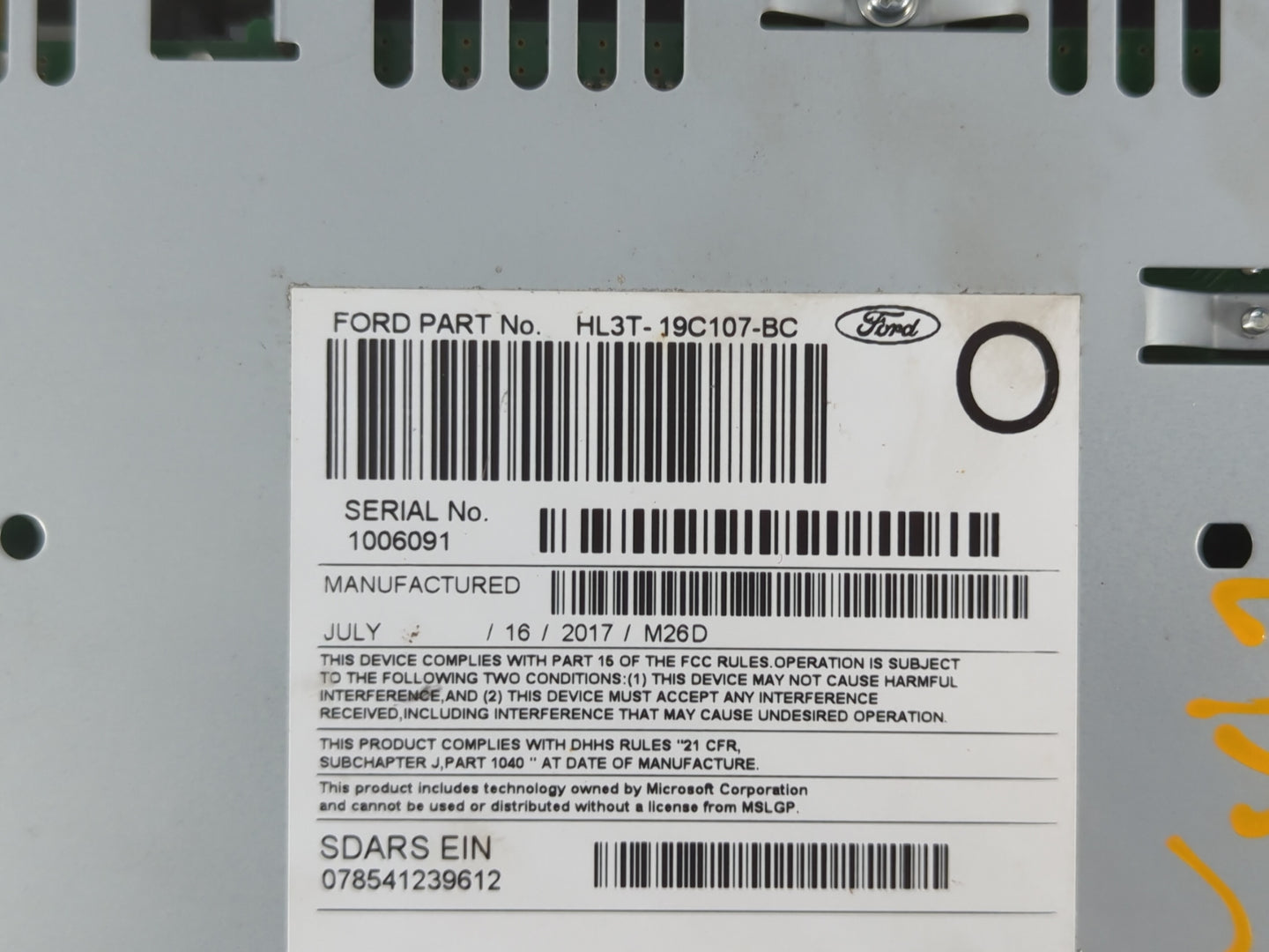 2017-2018 Ford F-150 Am Fm Cd Player Radio Receiver - Oemusedautoparts1.com