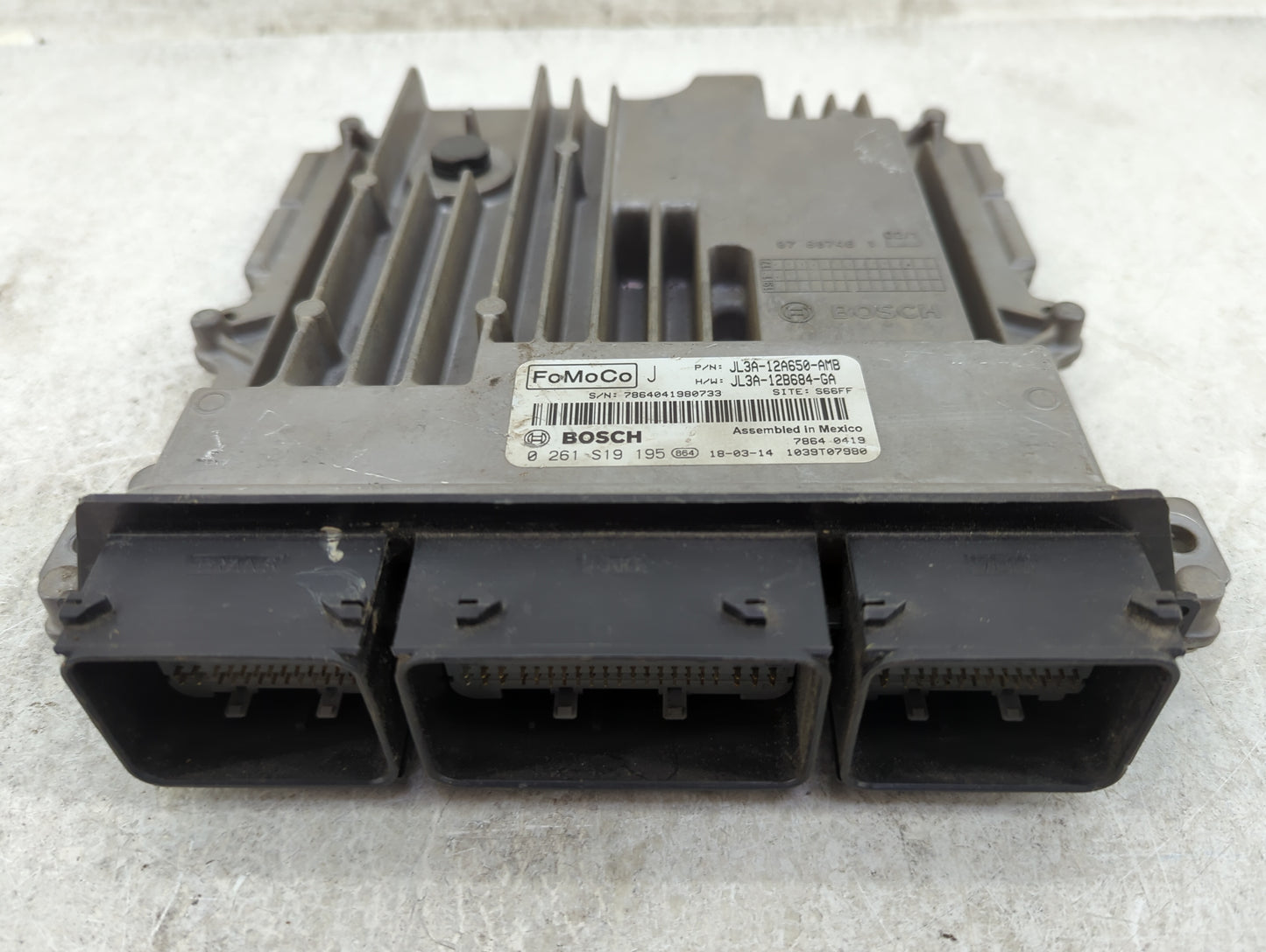 2018 Ford F150 PCM Engine Control Computer ECU ECM PCU OEM P/N:JL3A-12A650-AMB JL3A-12B684-GA, 0261S19195 Fits Fits 2019 202