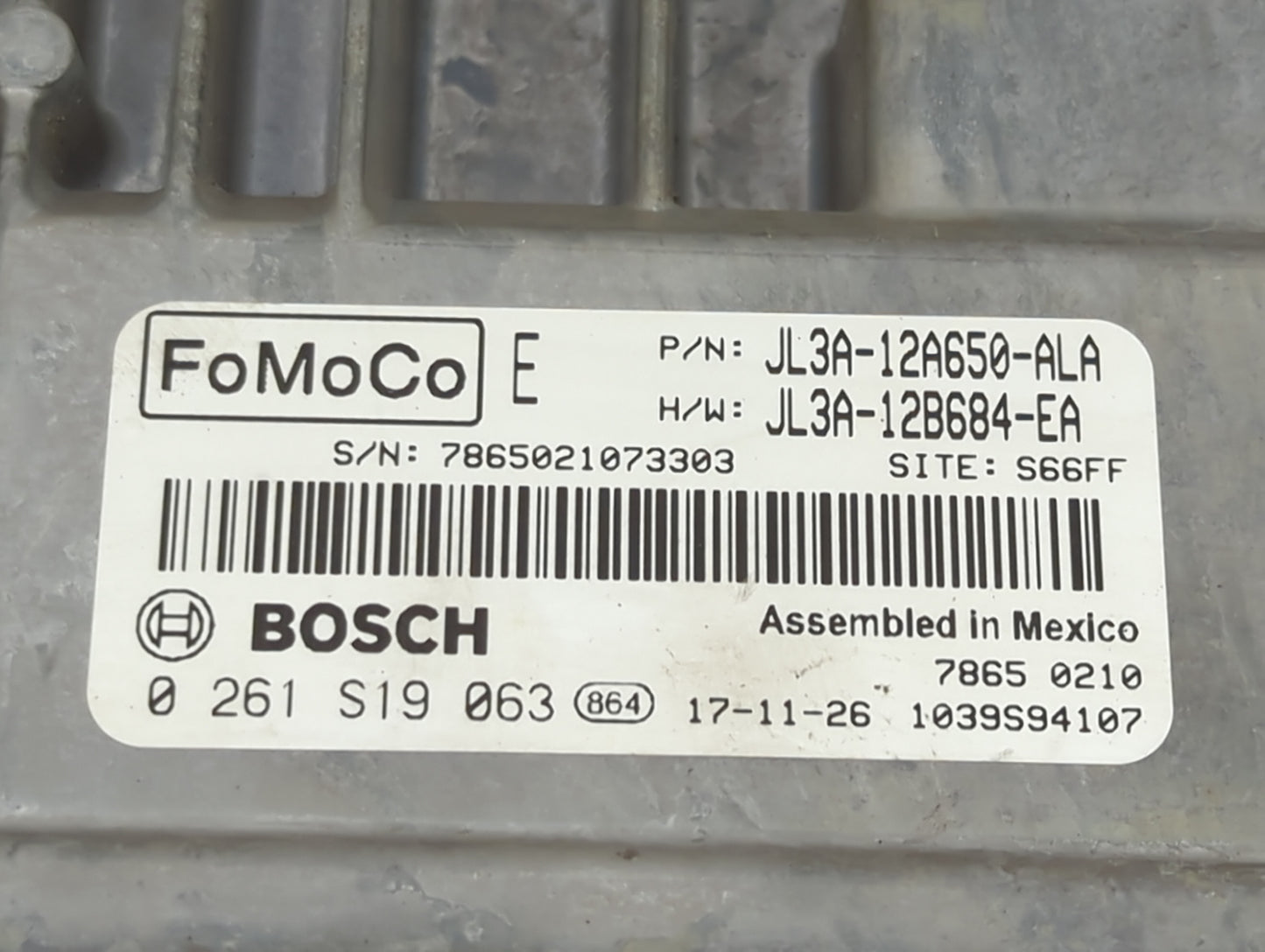 2018 Ford F150 PCM Engine Control Computer ECU ECM PCU OEM P/N:JL3A-12A650-ALA JL3A-12B684-EA, 0261S19063 Fits Fits 2019 202