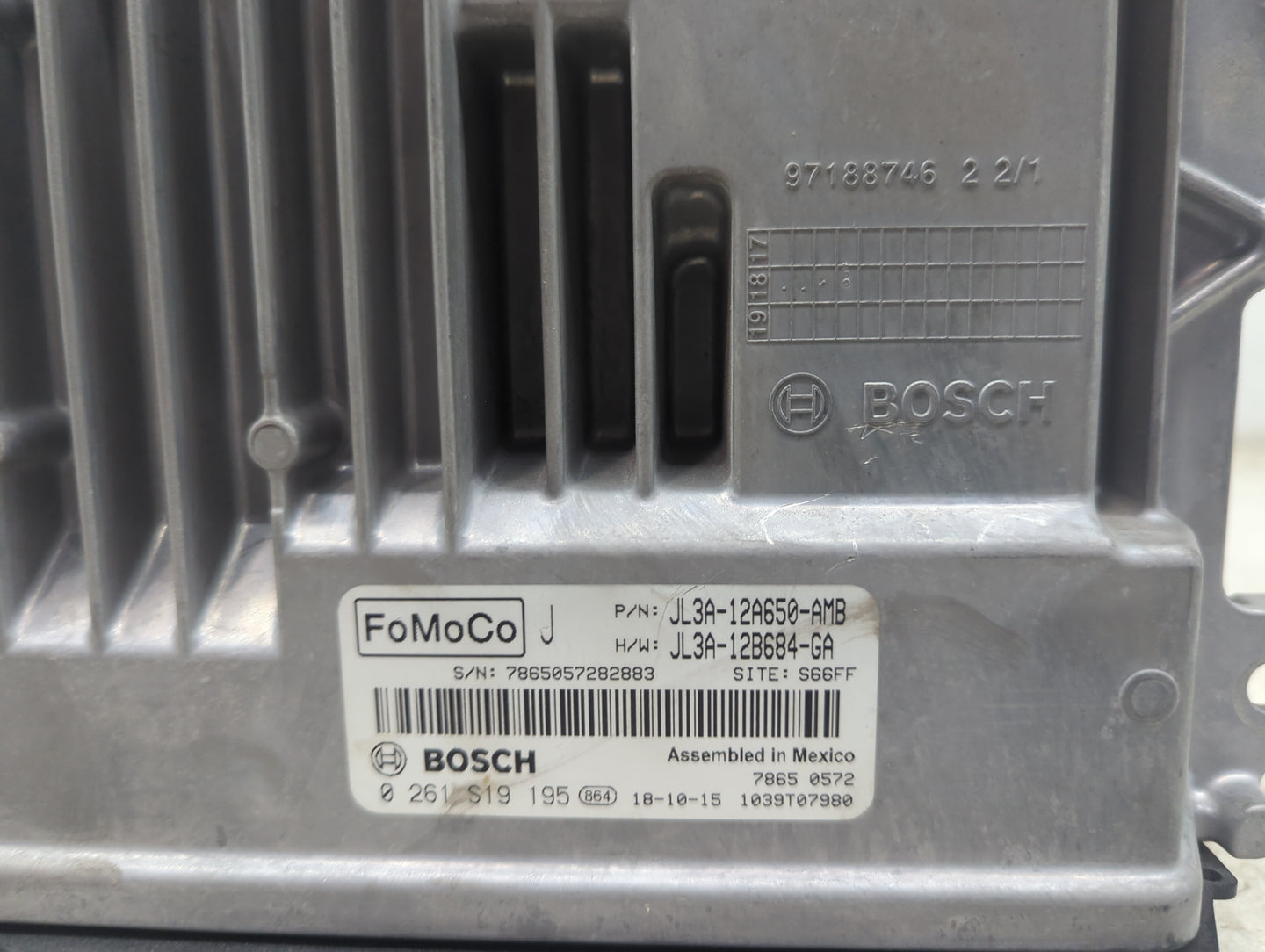 2018 Ford F150 PCM Engine Control Computer ECU ECM PCU OEM P/N:JL3A-12A650-AMB JL3A-12B684-GA, 0261S19195 Fits Fits 2019 202