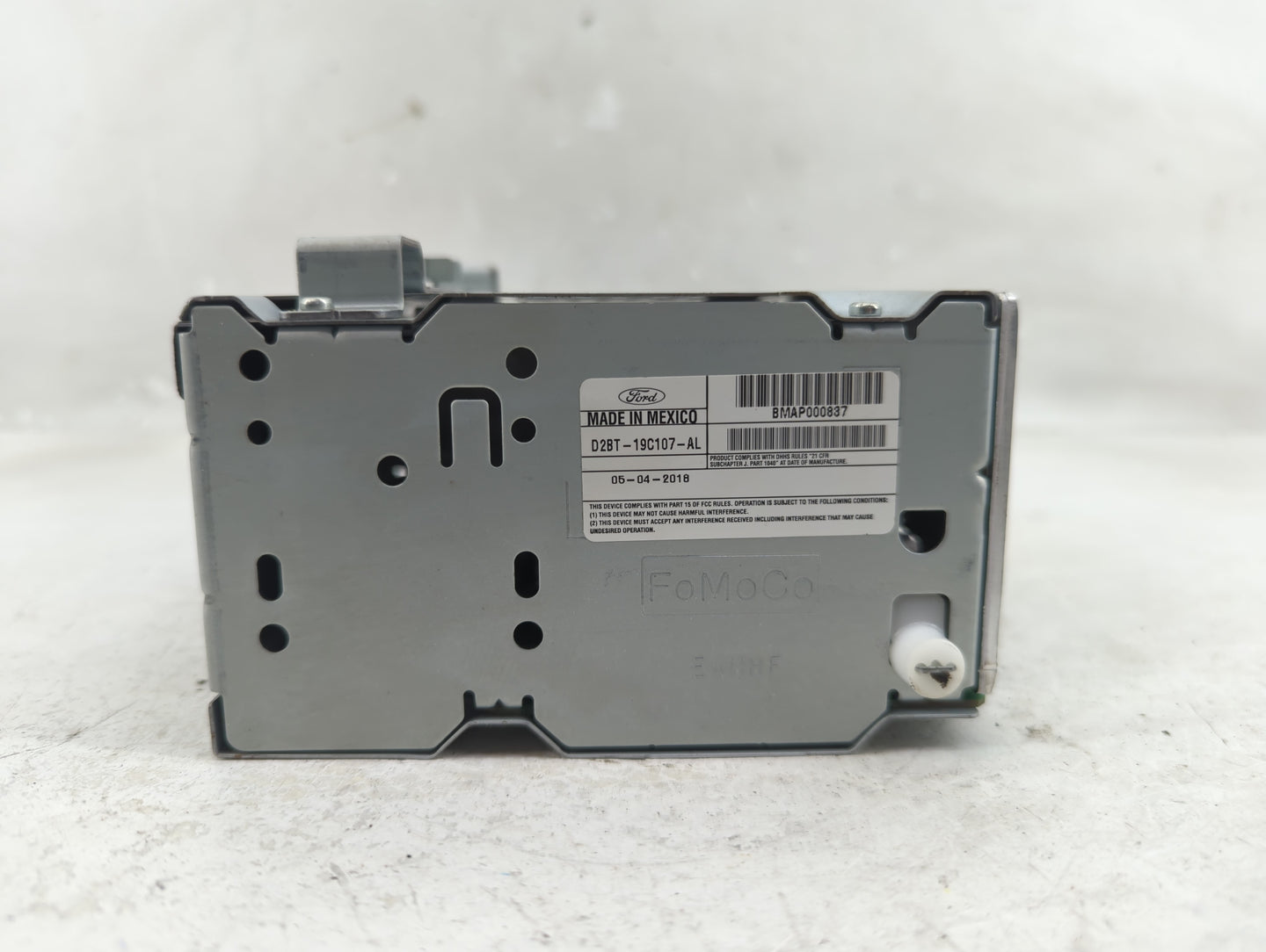 2018-2019 Ford Fiesta Radio AM FM Cd Player Receiver Replacement P/N:D2BT-19C107-AL Fits Fits 2018 2019 OEM Used Auto Parts 