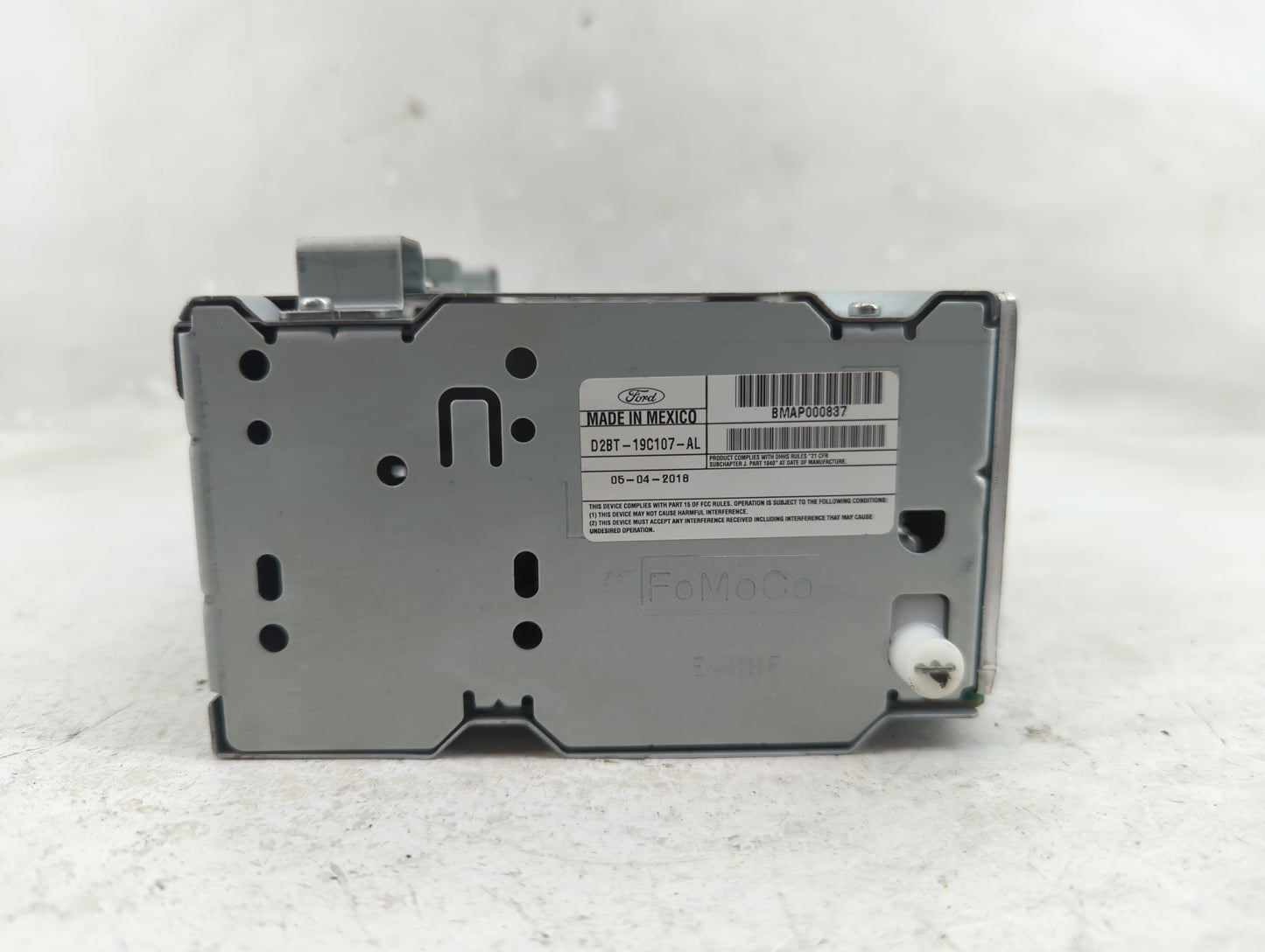 2018-2019 Ford Fiesta Radio AM FM Cd Player Receiver Replacement P/N:D2BT-19C107-AL Fits Fits 2018 2019 OEM Used Auto Parts 