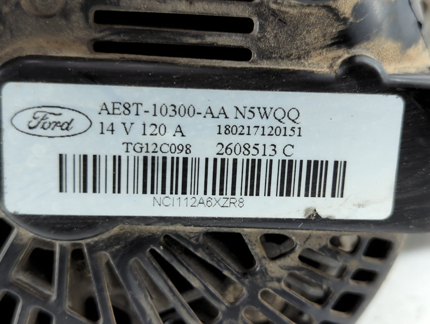 2011-2019 Ford Fiesta Alternator Replacement Generator Charging Assembly Engine OEM P/N:AE8T-10300-AA Fits OEM Used Auto Par