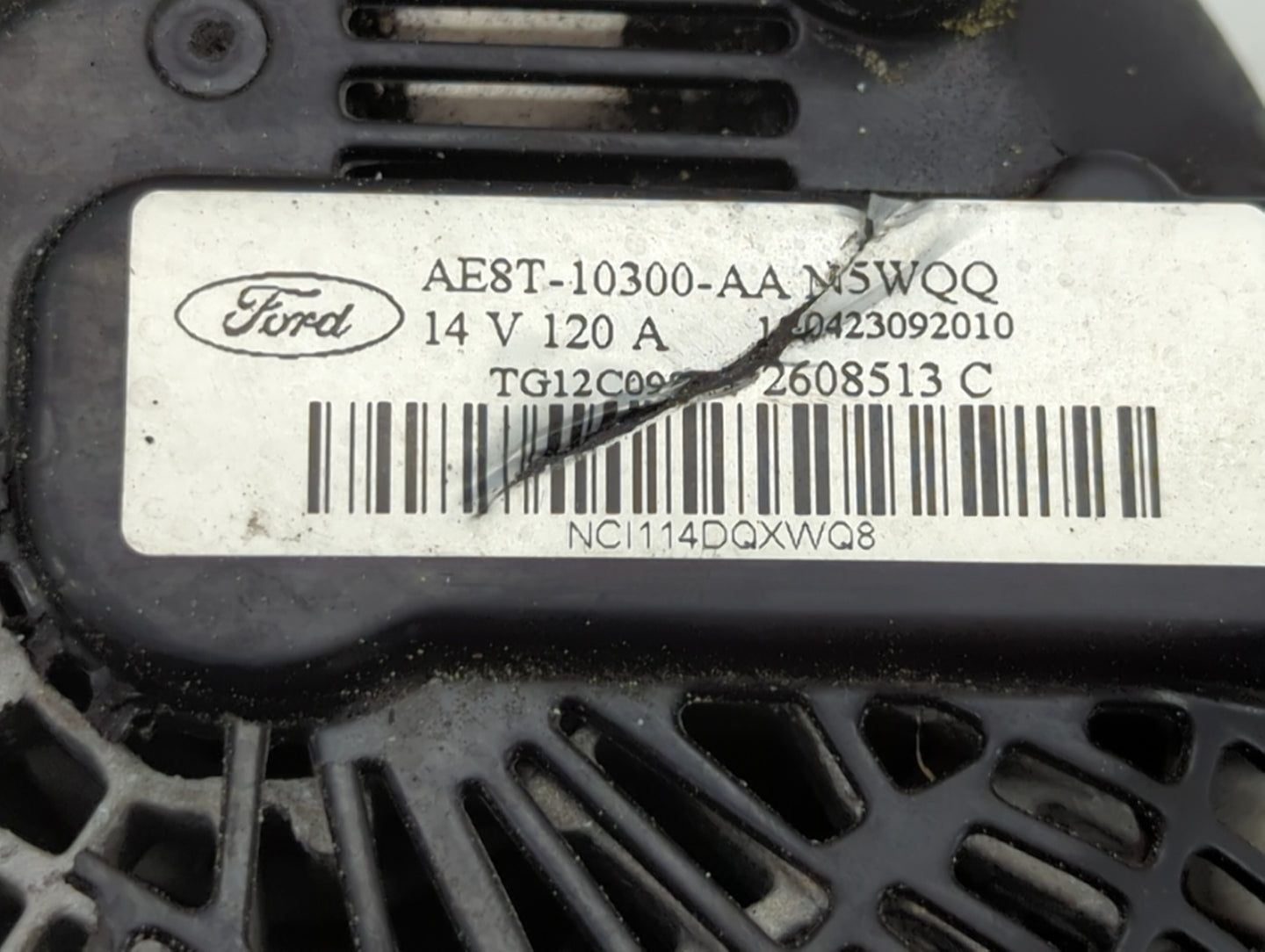 2011-2019 Ford Fiesta Alternator Replacement Generator Charging Assembly Engine OEM P/N:AE8T-10300-AA Fits OEM Used Auto Par