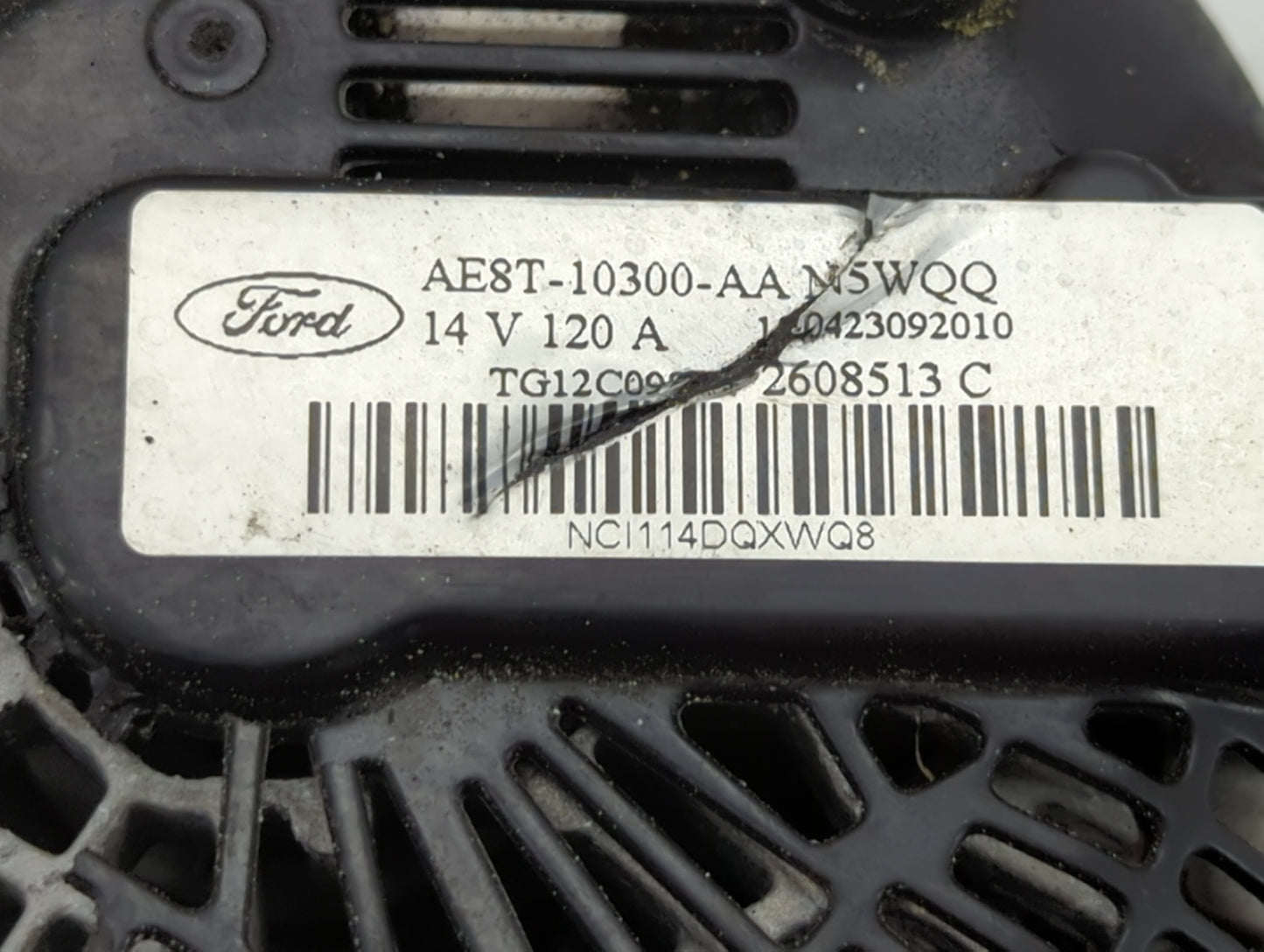 2011-2019 Ford Fiesta Alternator Replacement Generator Charging Assembly Engine OEM P/N:AE8T-10300-AA Fits OEM Used Auto Par