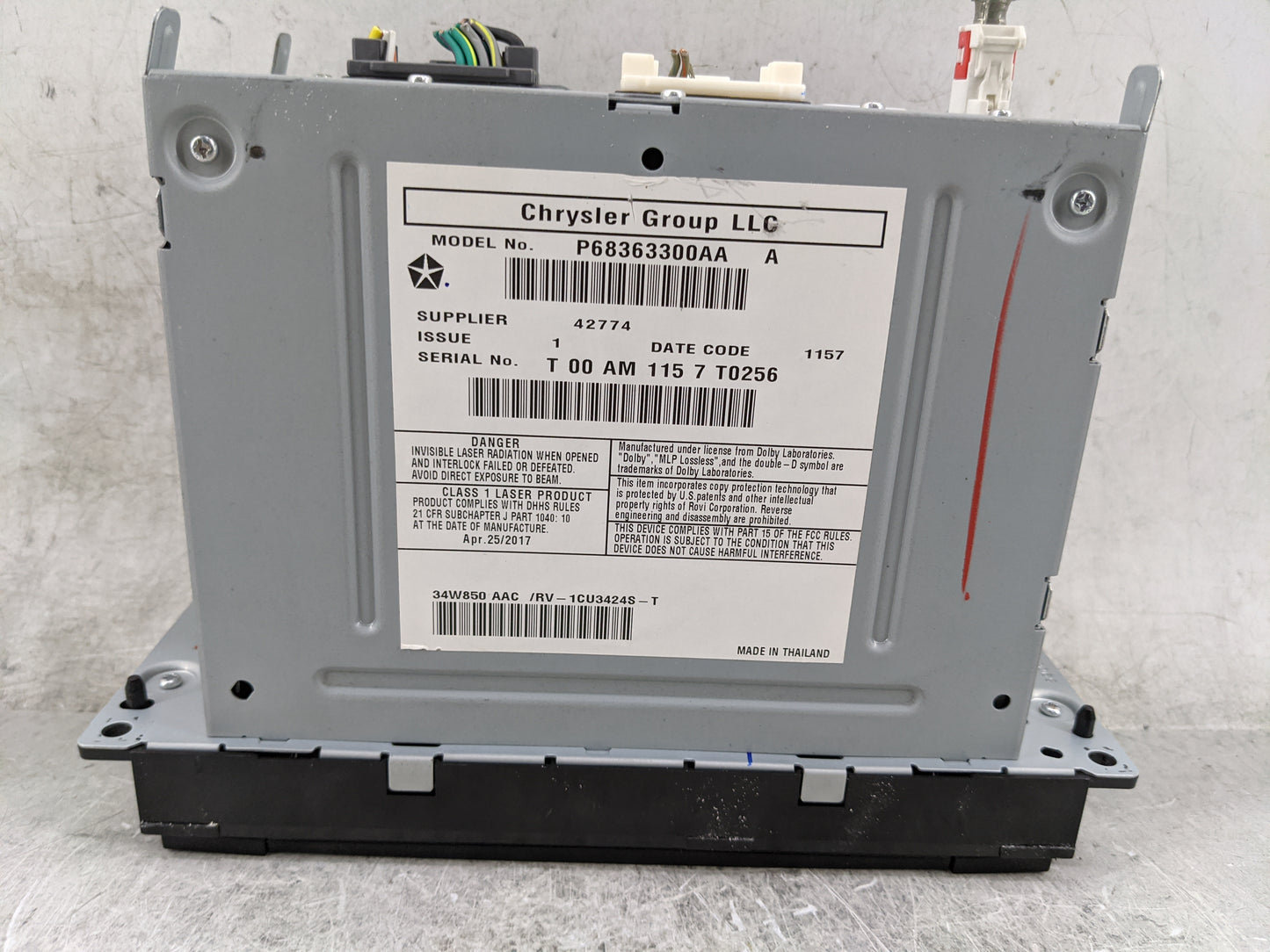 2016-2019 Ford Flex Radio AM FM Cd Player Receiver Replacement P/N:P68363300AA Fits Fits 2016 2017 2018 2019 OEM Used Auto P