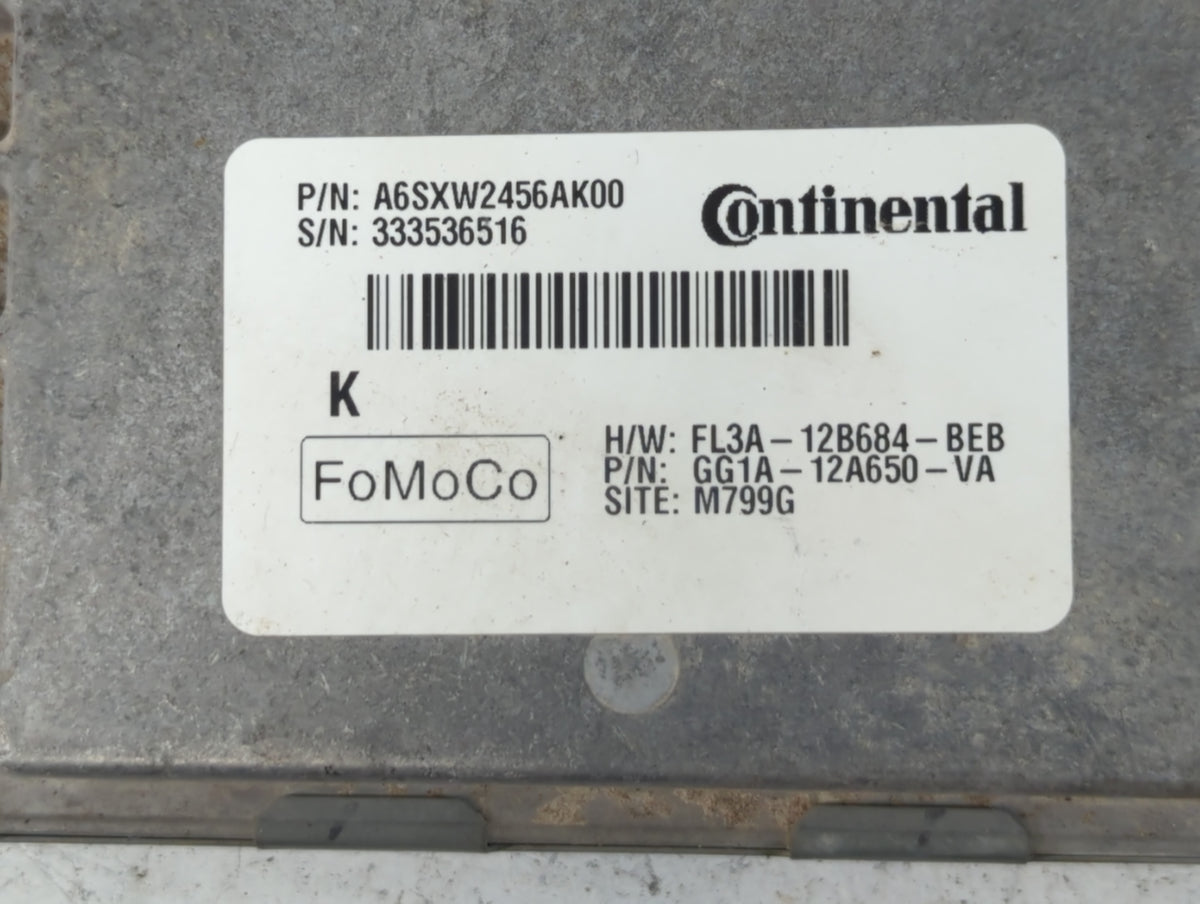 2016-2019 Ford Flex PCM Engine Control Computer ECU ECM PCU OEM P/N:GG1A-12A650-VA Fits 2016 2017 2018 2019 OEM Used Auto Pa