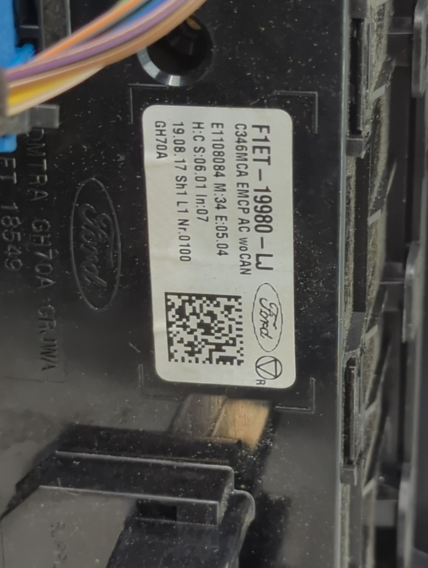 2015-2018 Ford Focus Climate Control Module Temperature AC/Heater Replacement P/N:F1ET-19980-LJ Fits Fits 2015 2016 2017 201