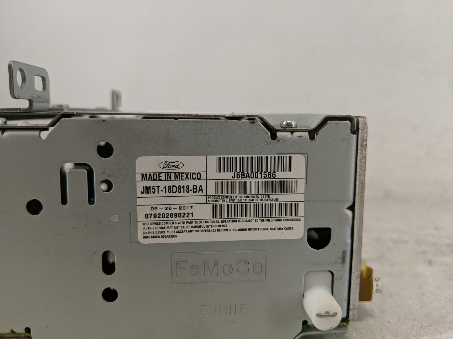 2018 Ford Focus Radio AM FM Cd Player Receiver Replacement P/N:JM5T-18D818-BA Fits OEM Used Auto Parts - Oemusedautoparts1.c