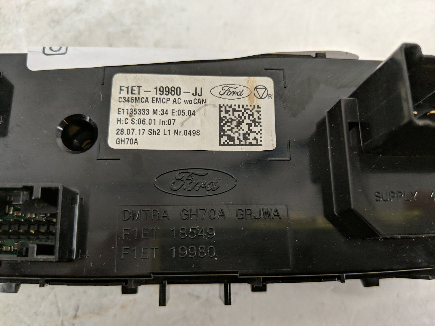 2015-2018 Ford Focus Climate Control Module Temperature AC/Heater Replacement P/N:F1ET-19980-JJ Fits Fits 2015 2016 2017 201