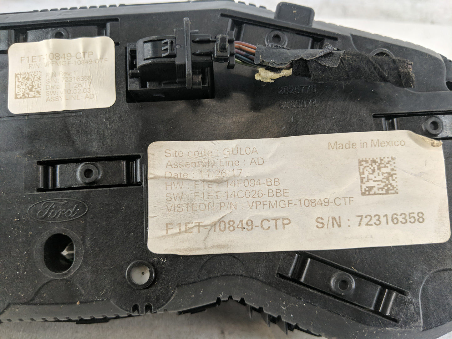 2017-2018 Ford Focus Instrument Cluster Speedometer Gauges P/N:F1ET-10849-CTP Fits Fits 2017 2018 OEM Used Auto Parts - Oemu