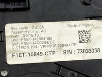 2017-2018 Ford Focus Instrument Cluster Speedometer Gauges P/N:F1ET-10849-CTP Fits Fits 2017 2018 OEM Used Auto Parts - Oemu