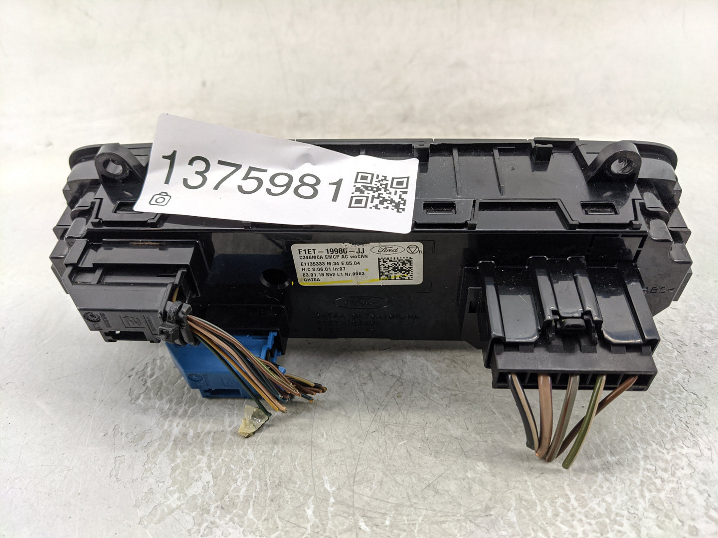 2015-2018 Ford Focus Climate Control Module Temperature AC/Heater Replacement P/N:F1ET-19980-JJ Fits Fits 2015 2016 2017 201