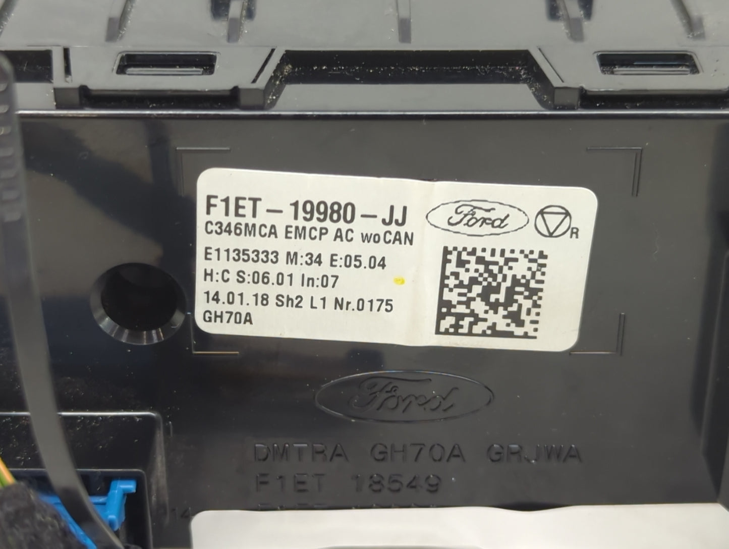 2015-2018 Ford Focus Climate Control Module Temperature AC/Heater Replacement P/N:F1ET-19980-JJ Fits Fits 2015 2016 2017 201