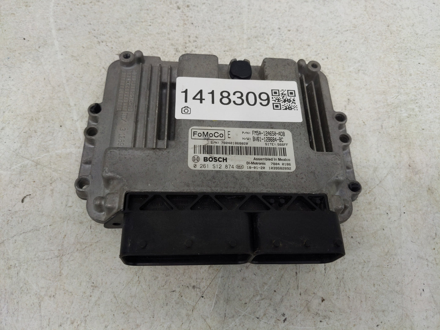 2013-2018 Ford Focus PCM Engine Control Computer ECU ECM PCU OEM P/N:FM5A-12A650-ADB 0 261 S12 874 Fits OEM Used Auto Parts 