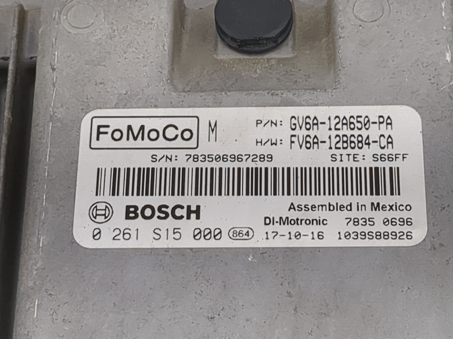 2016-2018 Ford Focus PCM Engine Control Computer ECU ECM PCU OEM P/N:FV6A-12B684-CA Fits Fits 2016 2017 2018 OEM Used Auto P