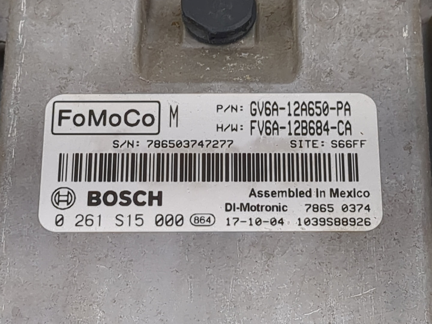 2016-2018 Ford Focus PCM Engine Control Computer ECU ECM PCU OEM P/N:FV6A-12B684-CA Fits Fits 2016 2017 2018 OEM Used Auto P