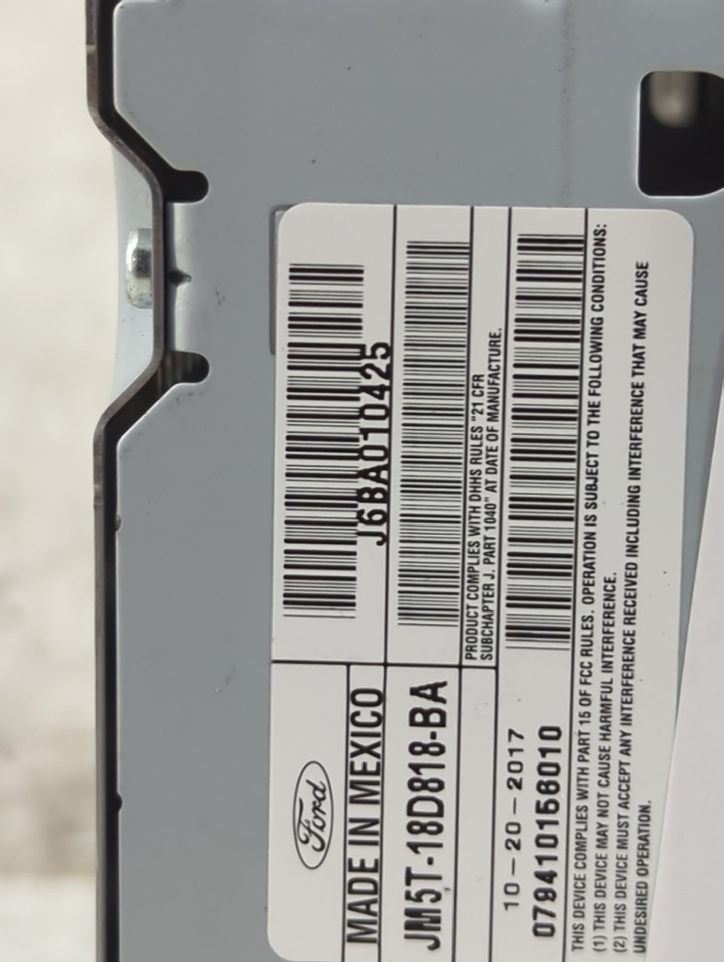 2018 Ford Focus Radio AM FM Cd Player Receiver Replacement P/N:JM5T-18D818-BA Fits OEM Used Auto Parts - Oemusedautoparts1.c