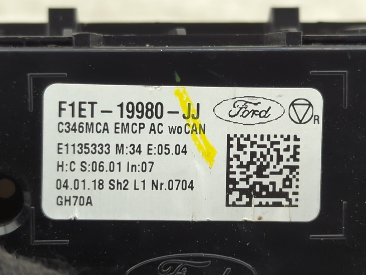 2015-2018 Ford Focus Climate Control Module Temperature AC/Heater Replacement P/N:F1ET-19980-JJ Fits Fits 2015 2016 2017 201