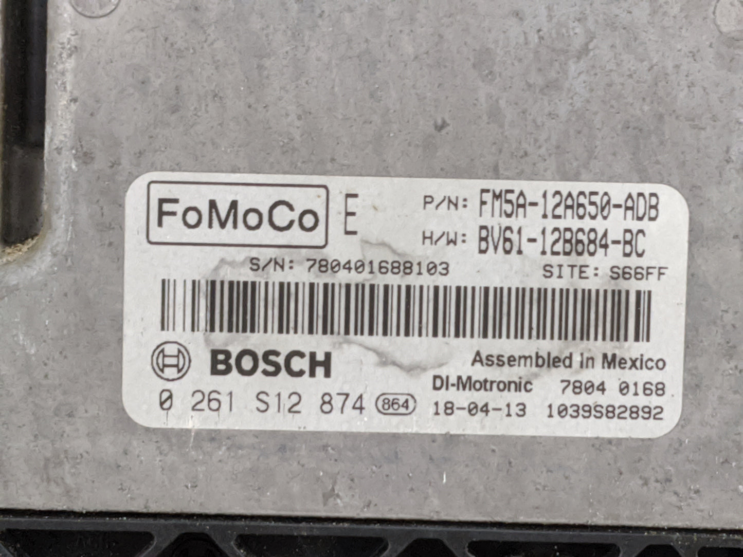 2013-2018 Ford Focus PCM Engine Control Computer ECU ECM PCU OEM P/N:FM5A-12A650-ADB BV61-12B684-BC Fits OEM Used Auto Parts