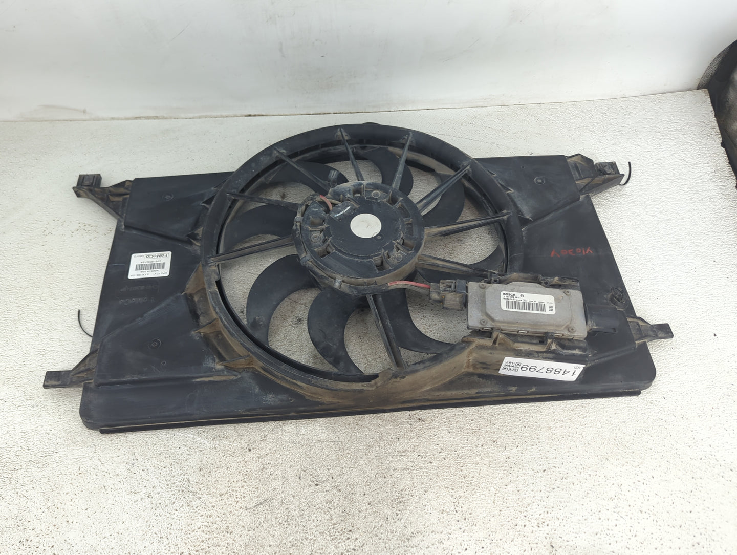 2012-2018 Ford Focus Electric Radiator Cooling Fan Motor Assembly P/N:1137328567 CV61-8C607-BA Fits OEM Used Auto Parts - Oe