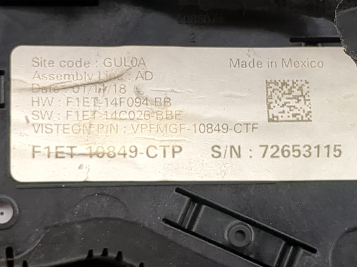 2017-2018 Ford Focus Instrument Cluster Speedometer Gauges P/N:F1ET-10849-CTP F1ET-14F094-BB Miles: Fits Fits 2017 2018 OEM 