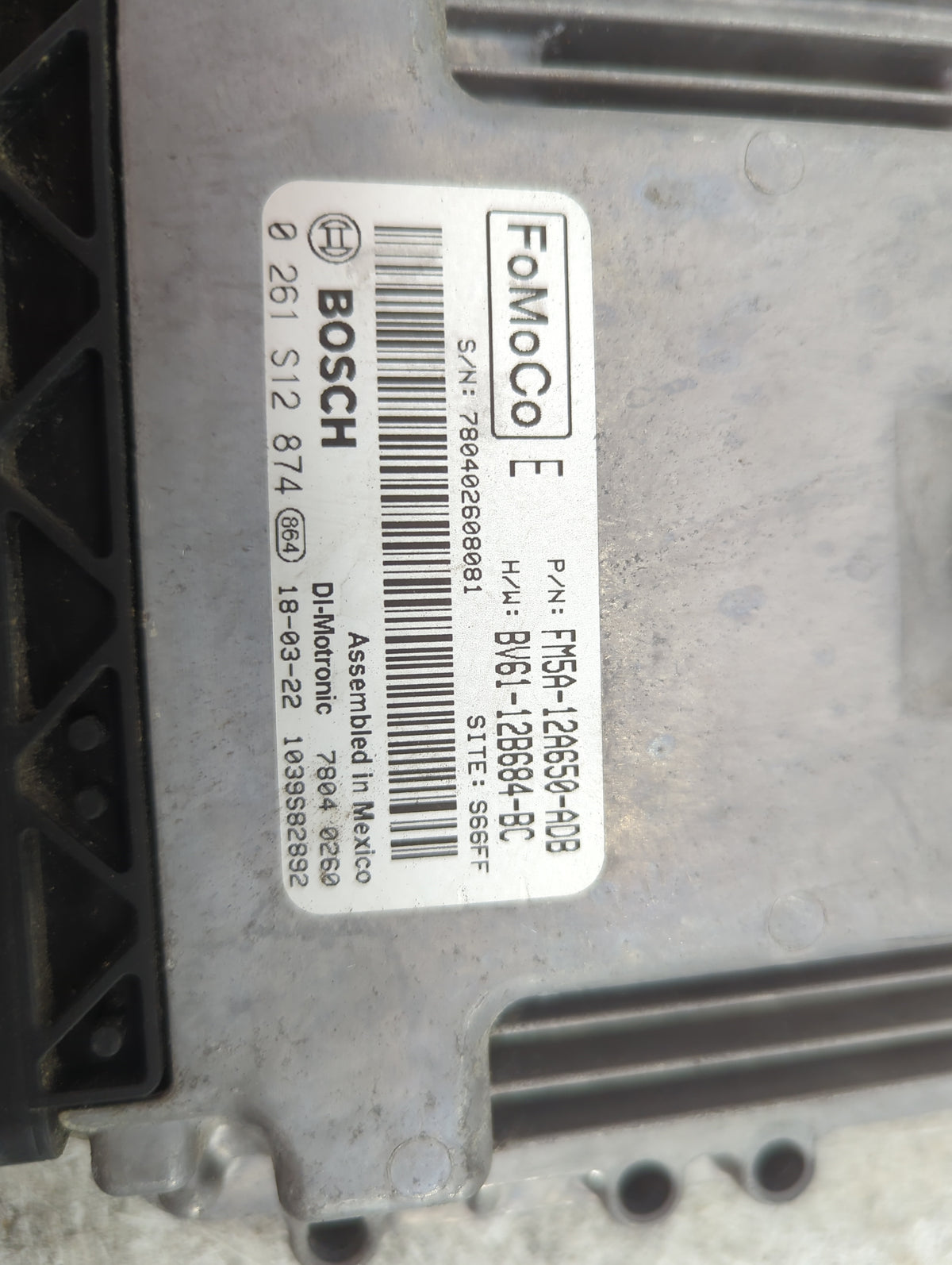 2013-2018 Ford Focus PCM Engine Control Computer ECU ECM PCU OEM P/N:FM5A-12A650-ADB BV61-12B684-BC OEM Used Auto Parts - Oe