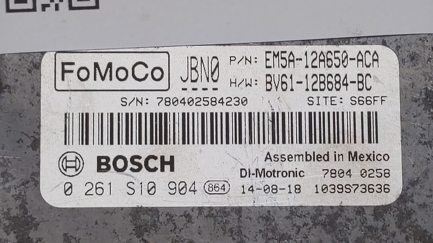 2013-2018 Ford Focus PCM Engine Control Computer ECU ECM PCU OEM P/N:DM5A-12A650-CA EMA-12A650-VA Fits OEM Used Auto Parts -